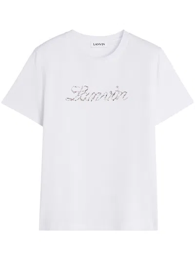 Lanvin Sequin T-shirt In White