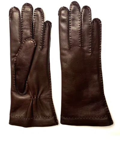 Restelli Nappa Glove In Brown