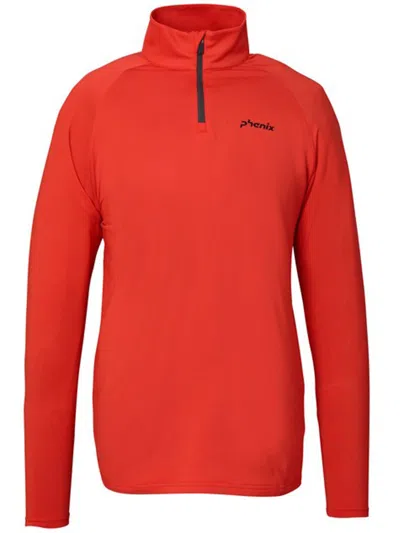 Phenix Zip Neck Sweatshirt In Red
