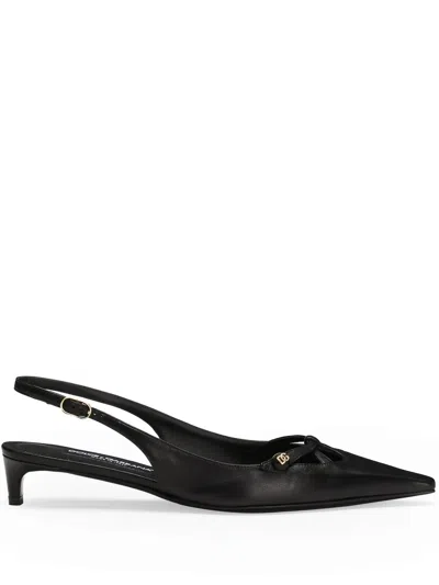 Dolce & Gabbana Slingback Seta In Black
