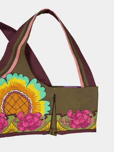 La Doublej Baia Floral Printed Cropped Top In Multi