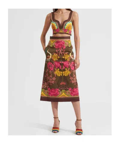 La Doublej Baia Floral Printed Cropped Top In Multi