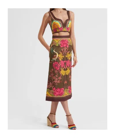 La Doublej Baia Floral Printed Cropped Top In Multi