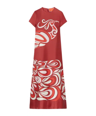 La Doublej Swing Maxi Dress In Red