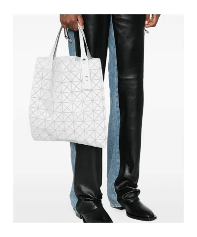 Bao Bao Issey Miyake Prism Plus Geometric Pattern Shopper Bag In Gray