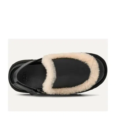 Ugg Esme Leather Slingback Clogs In Black