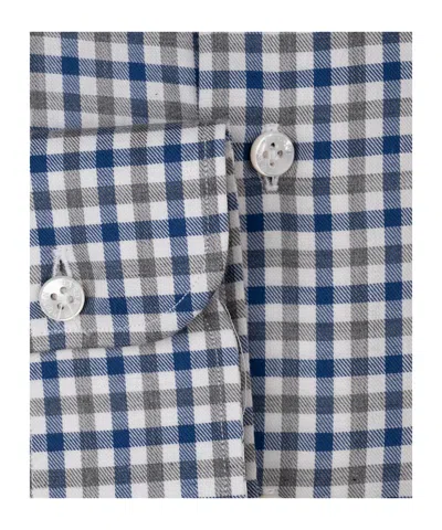 Barba Napoli Plaid Shirt In Blue