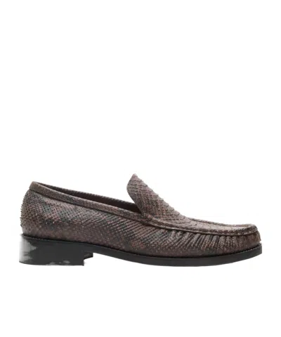 Acne Studios Round-toe Loafers In Brown
