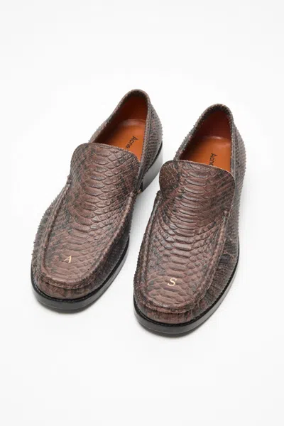 Acne Studios Round-toe Loafers In Brown