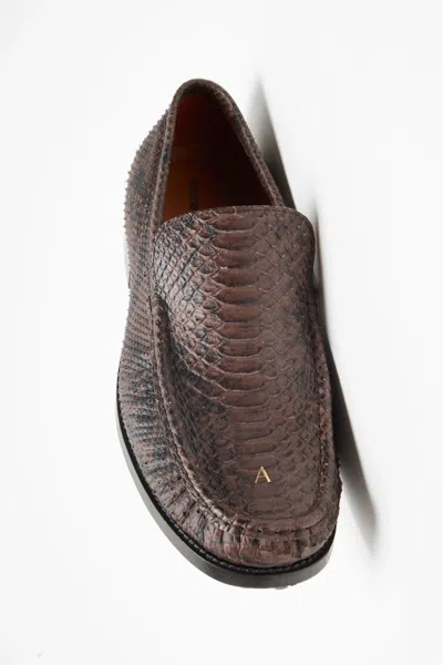Acne Studios Round-toe Loafers In Brown