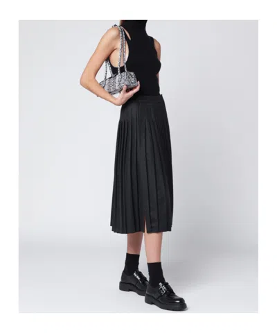 Roberto Collina Black Cashmere Blend Turtleneck Top In Black