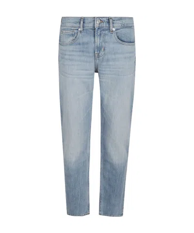 7 For All Mankind Tailored Slim Fit Trousers Pockets In Blue