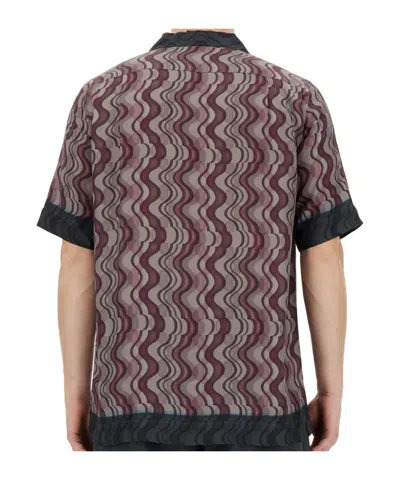 Dries Van Noten Geometric Patterned Short Sleeve Shirt With Pocket In Multi