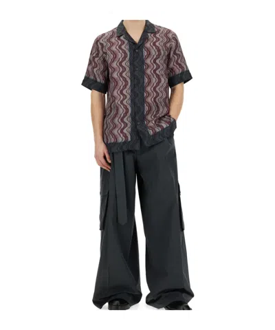 Dries Van Noten Geometric Patterned Short Sleeve Shirt With Pocket In Multi