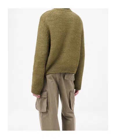 Our Legacy True Roundneck Wool And Silk Sweater In Green