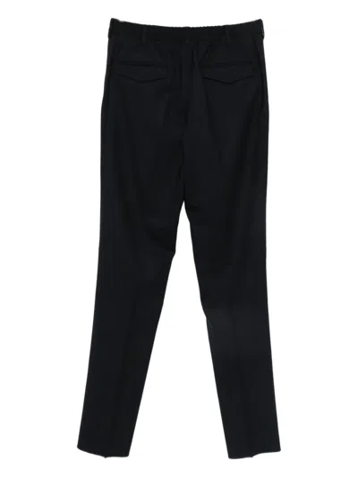 Lardini Virgin Wool Blend Straight-leg Trousers In Blue