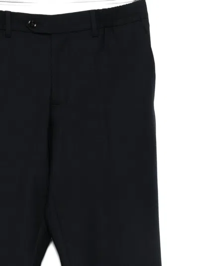 Lardini Virgin Wool Blend Straight-leg Trousers In Blue