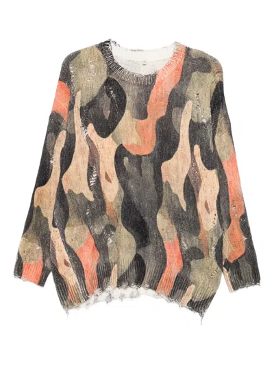 R13 Camouflage-pattern Sweater In Multi
