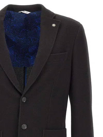 Manuel Ritz Single-breasted Blazer In Black