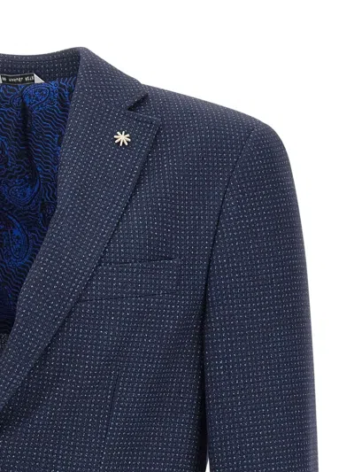 Manuel Ritz Single-breasted Blazer In Blue
