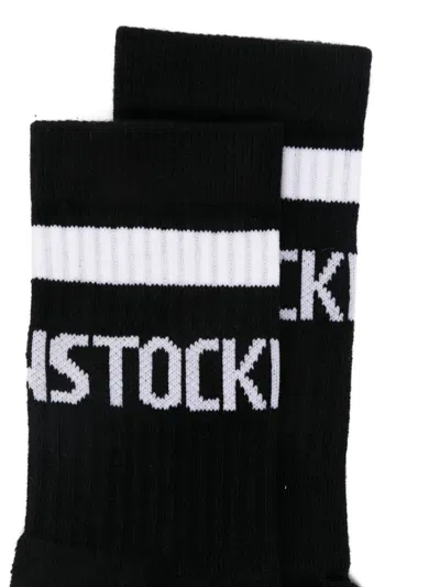 LOGO刺绣针织袜（两双装）