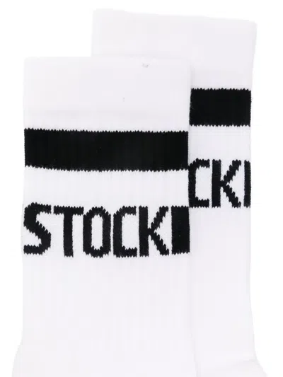 LOGO刺绣针织袜（两双装）