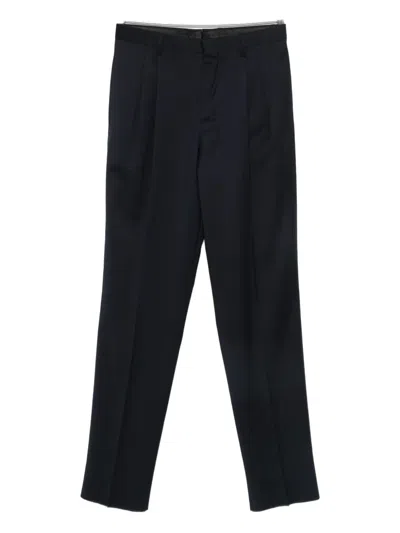 Lardini Virgin Wool Straight-leg Trousers In Black