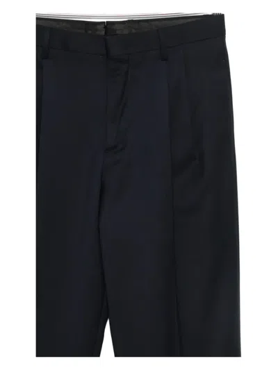 Lardini Virgin Wool Straight-leg Trousers In Black