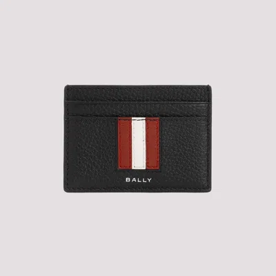 Bally Black Leather Card Holder In Black
