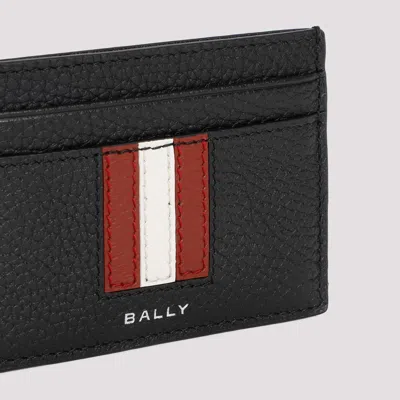 Bally Black Leather Card Holder In Black