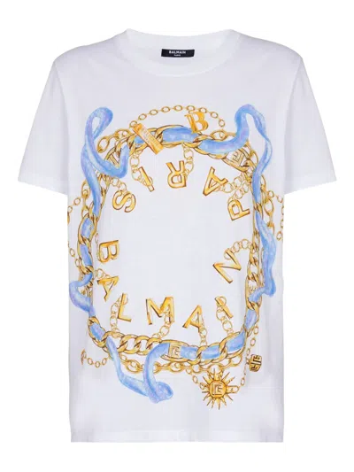 Balmain Printed T-shirt In White