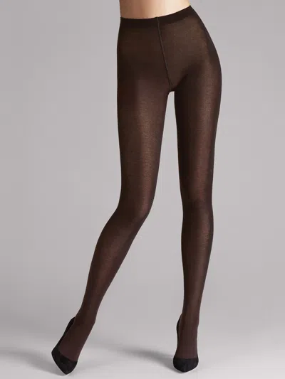 Wolford Merino Brown Tights In Black