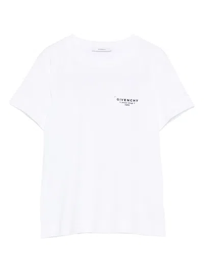 Givenchy Cotton Crewneck T Shirt Short Sleeves In White