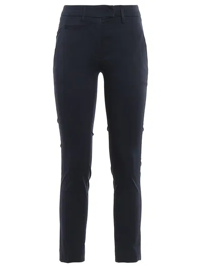 Dondup Perfect Brown Stretch Trousers In Blue