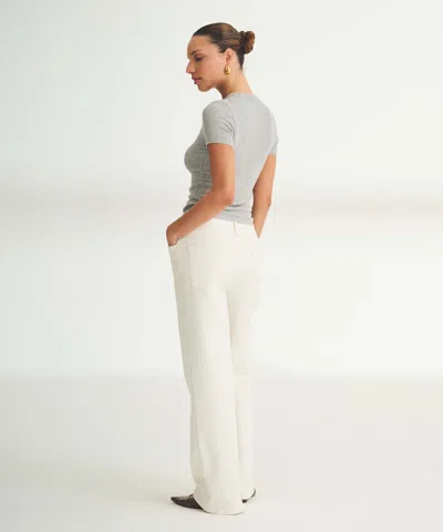 Naadam Lightweight Cashmere Short Sleeve Sweater In Gray