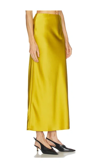 Aligne Harris Satin Skirt Hot Mustard In Yellow
