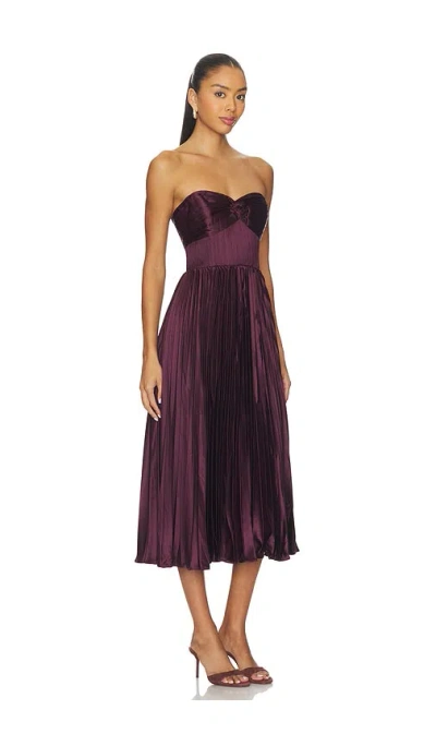 Astr The Label Ascella Strapless A-line Dress In Purple