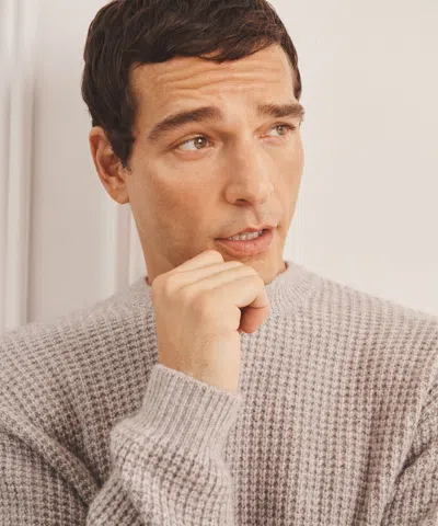 Naadam Cashmino Waffle Crewneck Sweater In Brown