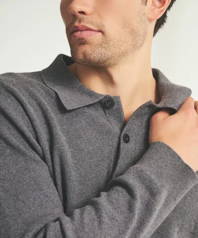 Naadam Cotton Cashmere Polo Sweater In Gray
