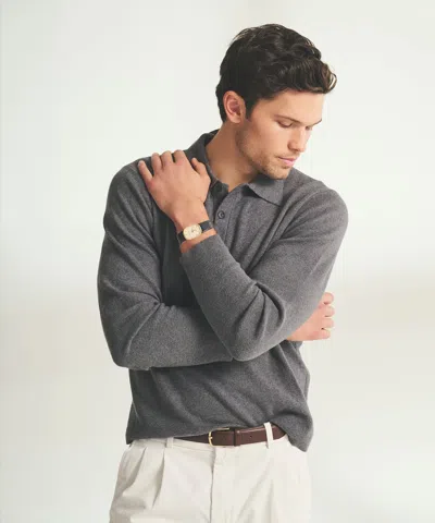Naadam Cotton Cashmere Polo Sweater In Gray