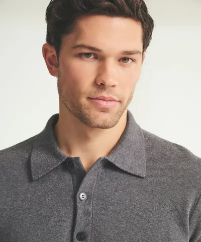 Naadam Cotton Cashmere Polo Sweater In Gray