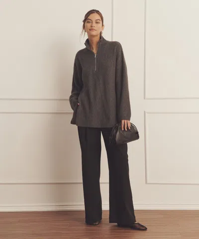 Naadam Luxe Cashmere Fisherman Quarter Zip Tunic In Multi