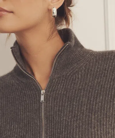 Naadam Luxe Cashmere Fisherman Quarter Zip Tunic In Multi