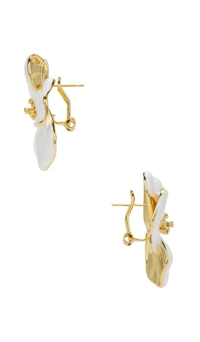 Shashi Bloma Stud Earring In White