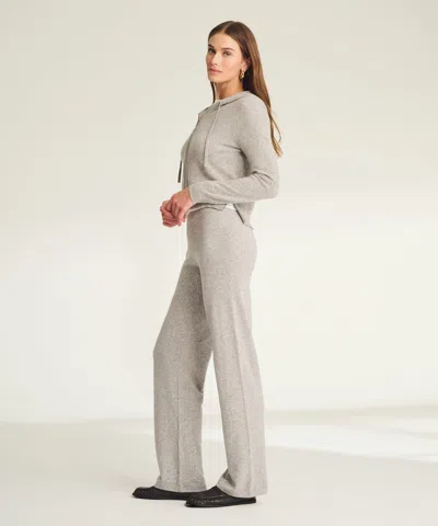 Naadam Signature Cashmere Cropped Zip Up Hoodie In Multi