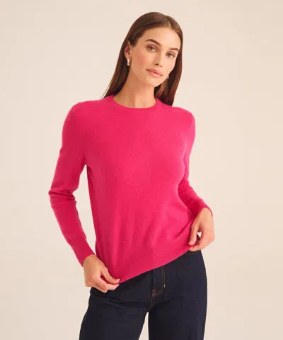 Naadam Signature Cashmere Raglan Crewneck Sweater In Pink