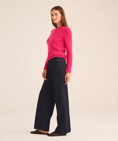 Naadam Signature Cashmere Raglan Crewneck Sweater In Pink