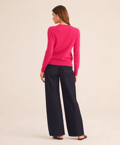 Naadam Signature Cashmere Raglan Crewneck Sweater In Pink