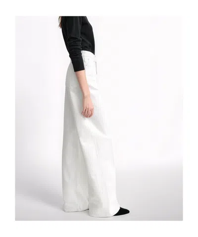 Totême High-rise Straight-leg Press-creased Denim Jeans In White