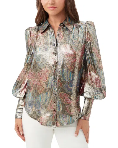 Trina Turk Sagittarius Silk-blend Top In Multi